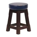 Everyday Wessex Dark Walnut Low Stool with Bison Midnight Seat (2 Pack) - Image 2