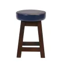 Everyday Wessex Dark Walnut Low Stool with Bison Midnight Seat (2 Pack) - Image 1