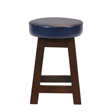 Everyday Wessex Dark Walnut Low Stool with Bison Midnight Seat (2 Pack)
