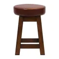 Everyday Wessex Vintage Low Stool with Bison Espresso Seat (2 Pack) - Image 2