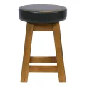 Everyday Wessex Weathered Oak Low Stool with Bison Cedar Seat (2 Pack) - Image 1