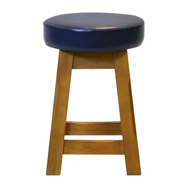 Everyday Wessex Weathered Oak Low Stool with Bison Midnight Seat (2 Pack)