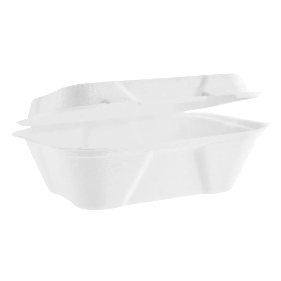 Vegware Nourish Moulded Fibre Clamshell Takeaway Boxes 7x5" (500 Pack) - Image 1