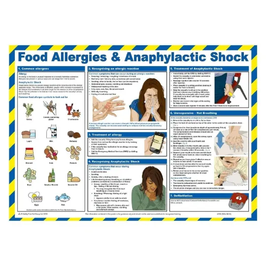 Mileta Food Allergies & Anaphylactic Shock Poster 590x420mm