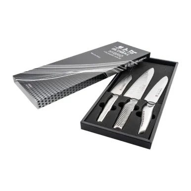 Global Chefs 3-Piece Knife & Santoku Knife Set