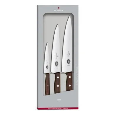 Victorinox Wood 3-Piece Chef's Knife Set