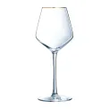 Cristal d'Arques Ultime Gold Band Wine Glasses 380ml (8 Pack) - Image 1
