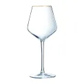 Cristal d'Arques Ultime Gold Band Wine Glasses 470ml (8 Pack) - Image 1