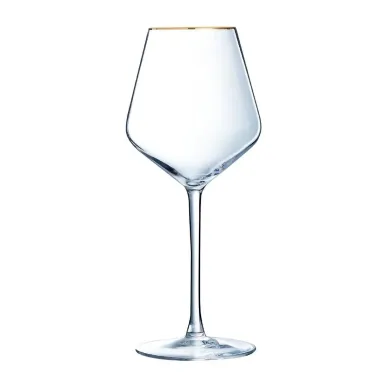 Cristal d'Arques Ultime Gold Band Wine Glasses 470ml (8 Pack)