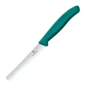 Victorinox Swiss Classic Tomato/Table Knife Wavy Edge Green 11cm - Image 1