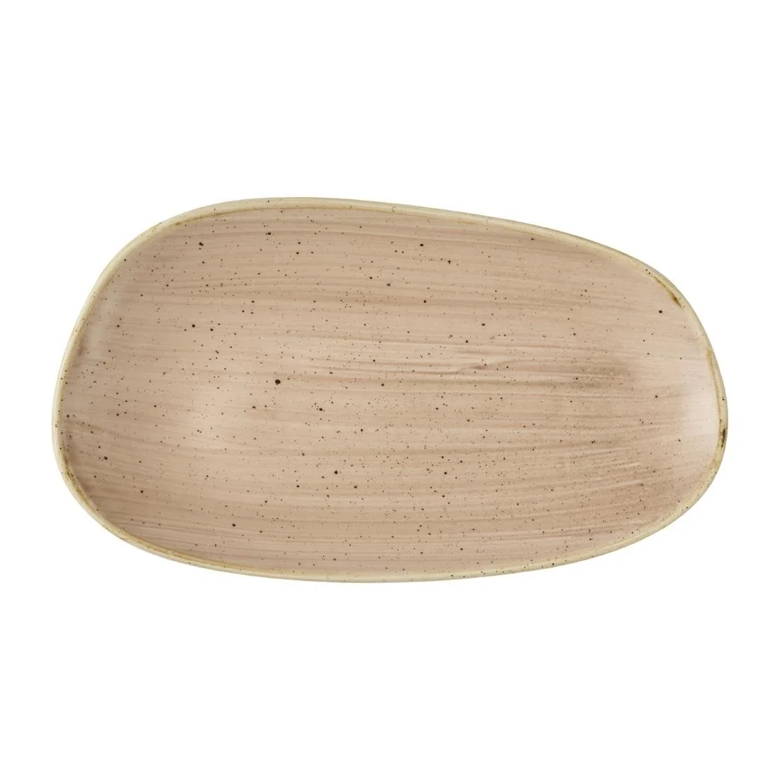 Churchill Stonecast Opal Oblong Plates Truffle 260x150mm (12 Pack)