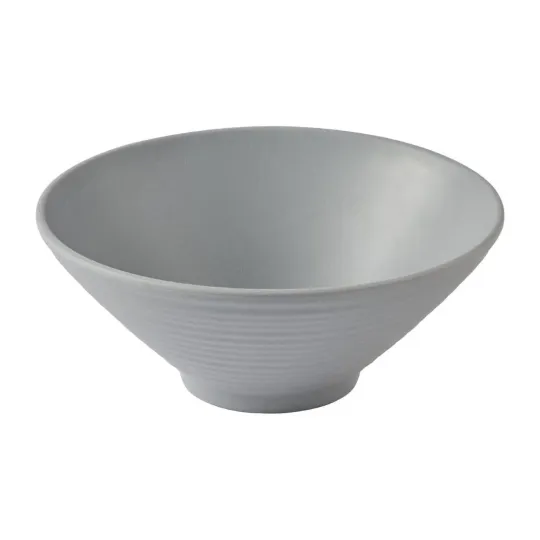 Churchill Emerge Melamine Medium Rippled Bowls Seattle Grey 227mm (6 Pack)