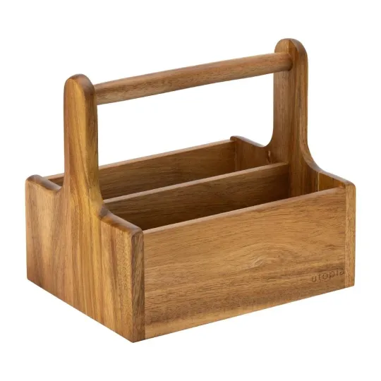 Utopia Medium Wooden Table Caddy (2 Pack)