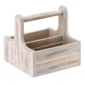 Utopia Small Wooden Table Caddy White (2 Pack) - Image 1