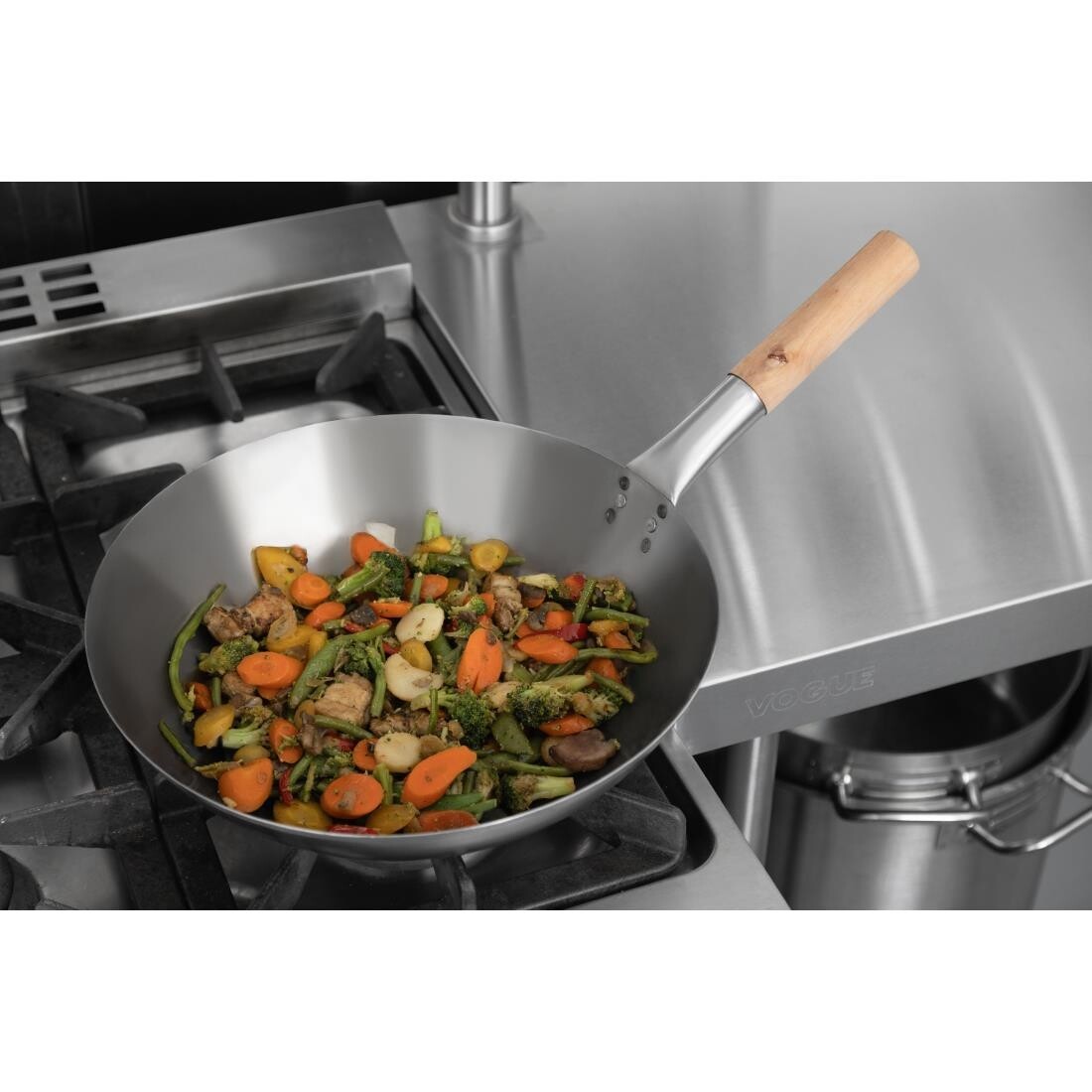 Vogue Mild Steel Wok Flat Base 356mm