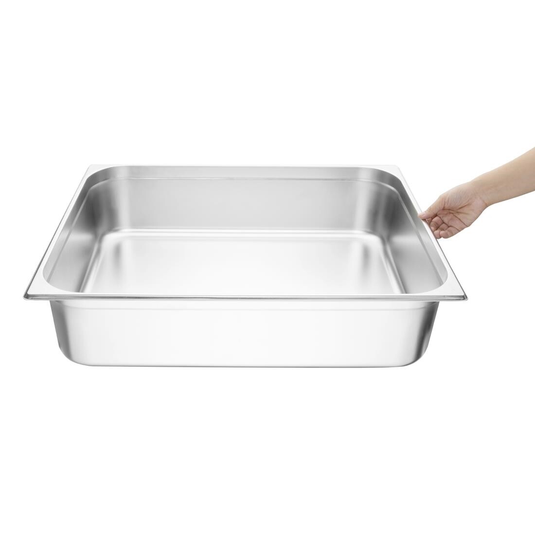 Vogue Stainless Steel 2/1 Double Size Gastronorm Pan 150mm
