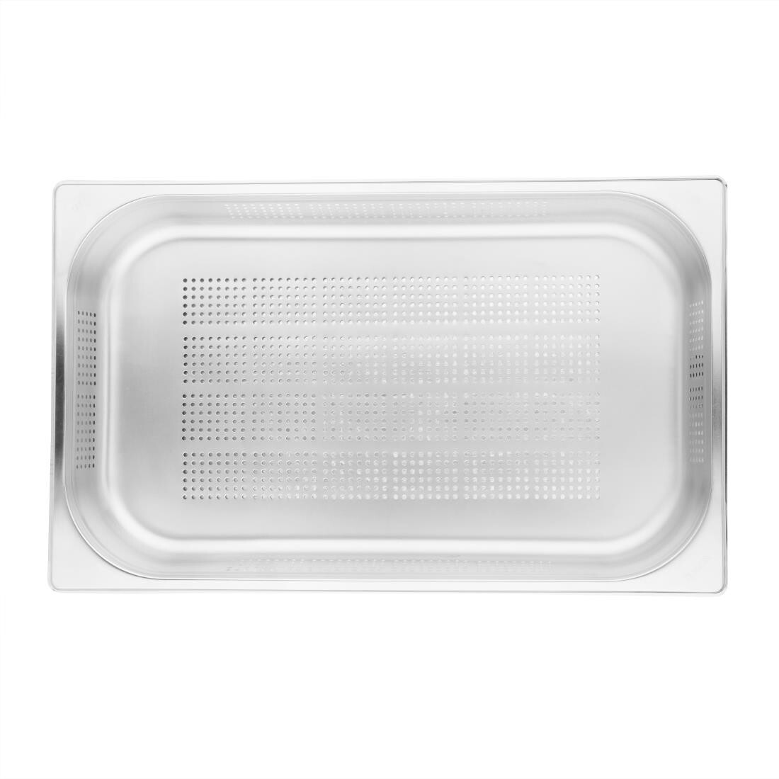 Vogue Stainless Steel Perforated 1/1 Gastronorm Pan 65mm