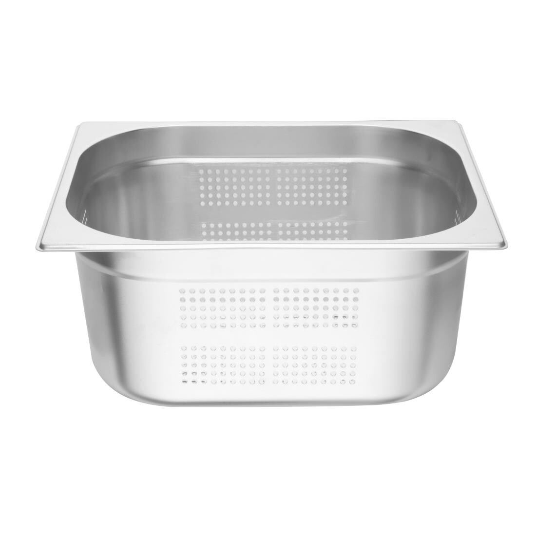 Vogue Stainless Steel Perforated 1/2 Gastronorm Pan 150mm