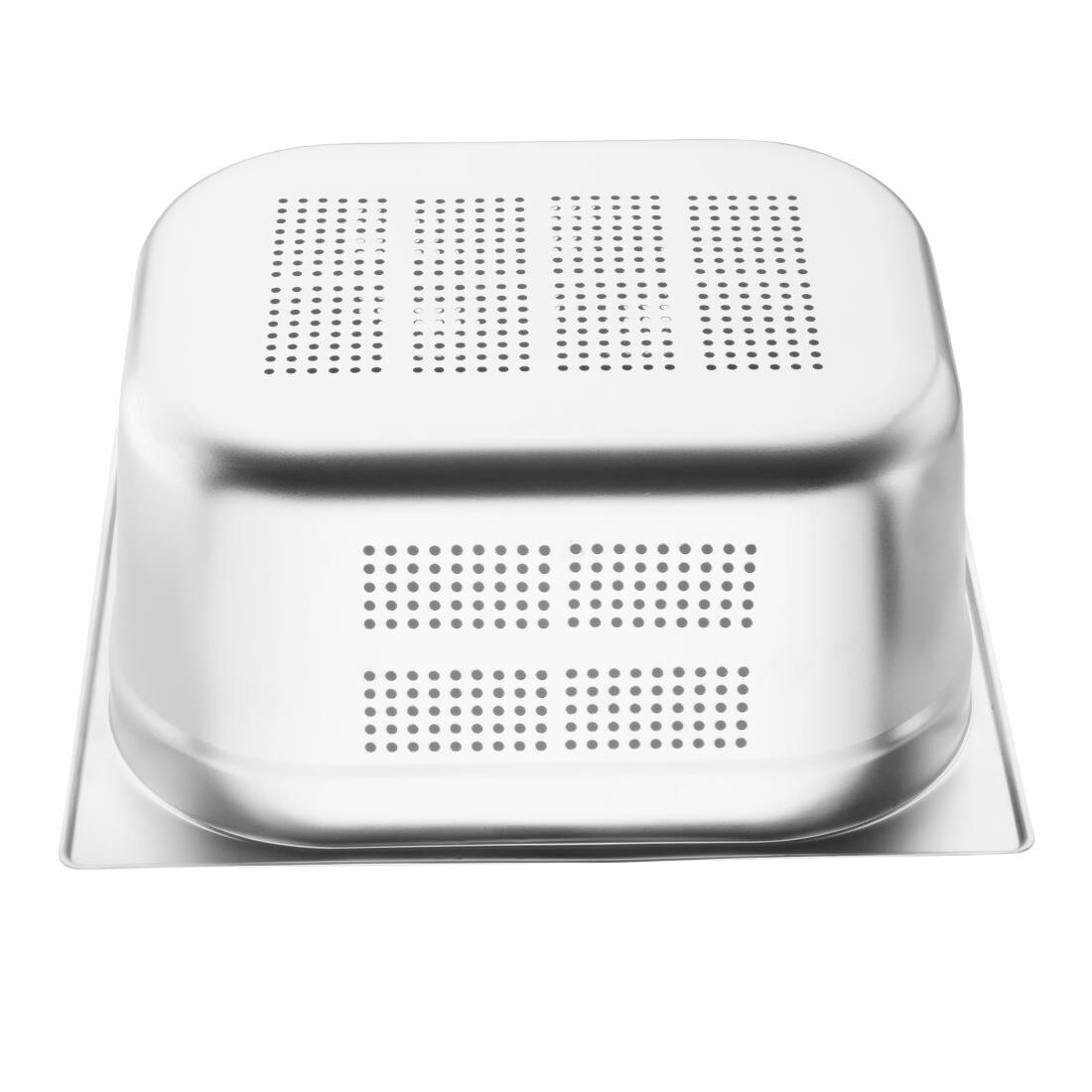 Vogue Stainless Steel Perforated 1/2 Gastronorm Pan 150mm