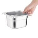 Vogue Stainless Steel 1/6 Gastronorm Pan 100mm