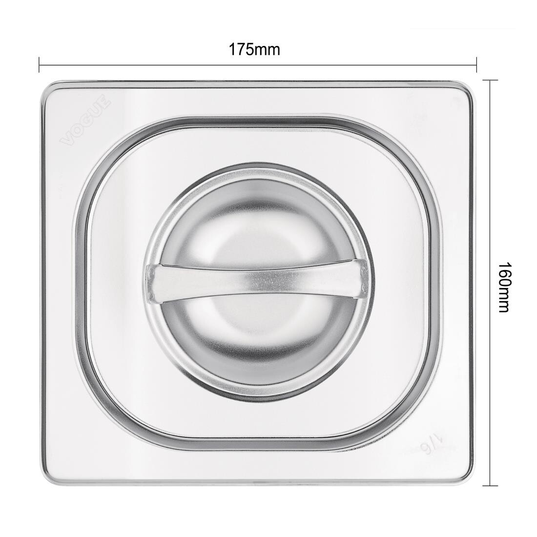 Vogue Stainless Steel 1/6 Gastronorm Lid