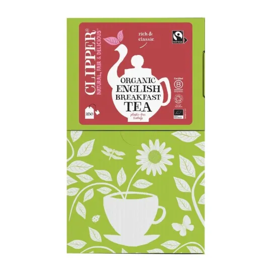 Clipper Fairtrade Organic English Breakfast - Envelope, String & Tag (250 pack)