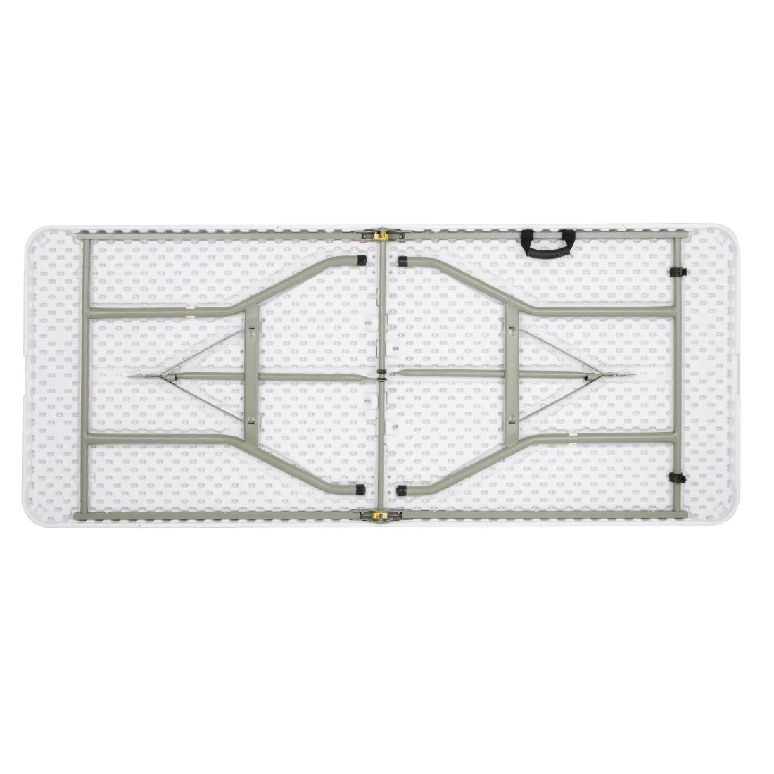 Bolero Rectangular Centre Folding Table 6ft White - Image 7