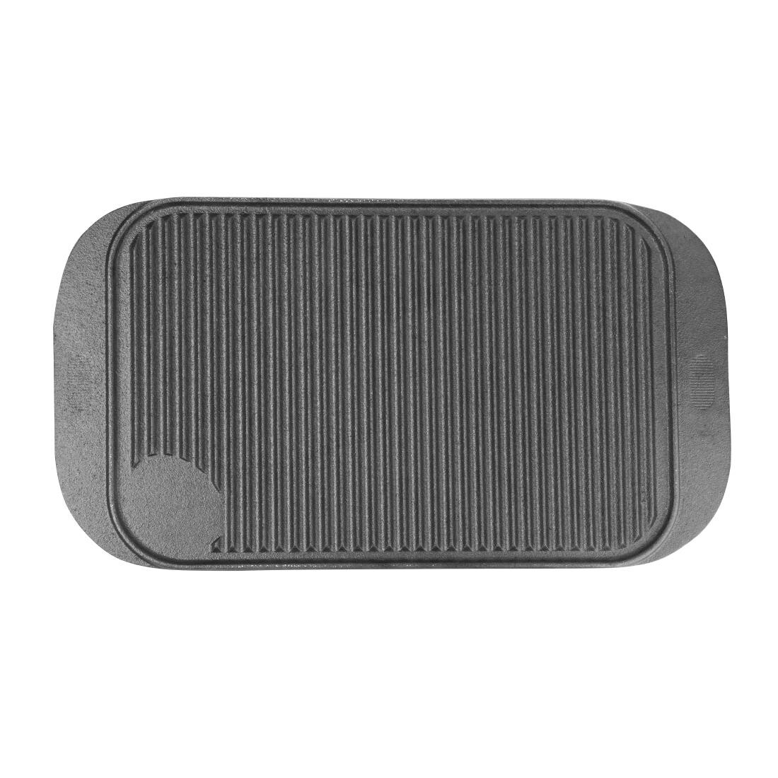 Vogue Reversible Cast Iron Double Griddle Pan