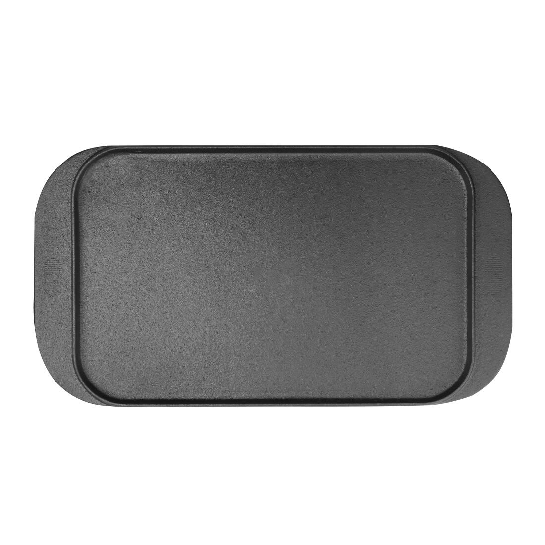 Vogue Reversible Cast Iron Double Griddle Pan