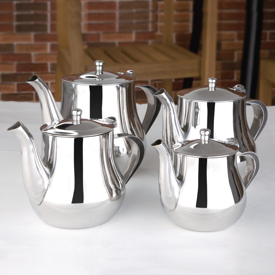 Olympia Arabian Teapot Stainless Steel 18oz