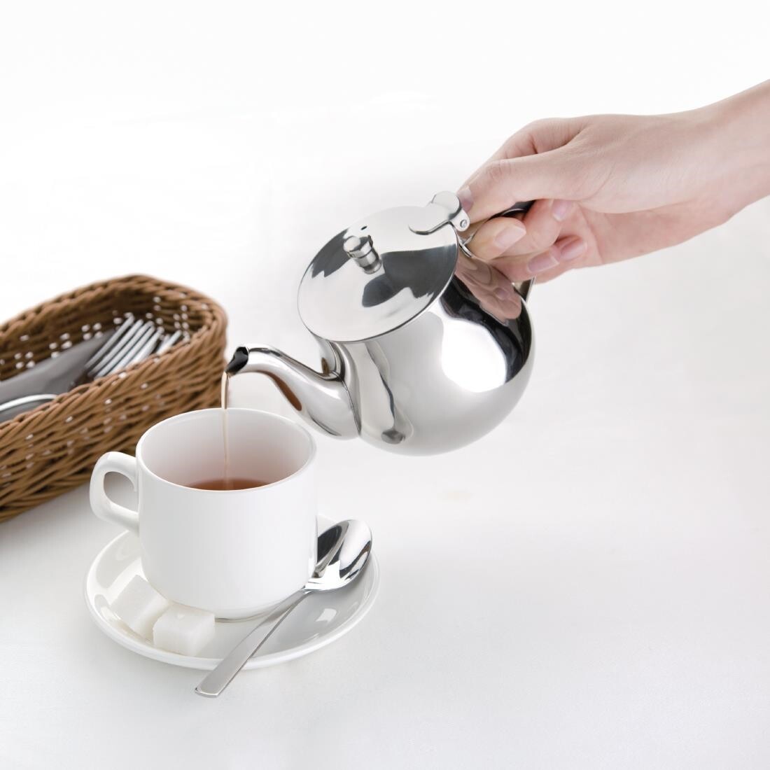 Olympia Arabian Teapot Stainless Steel 18oz