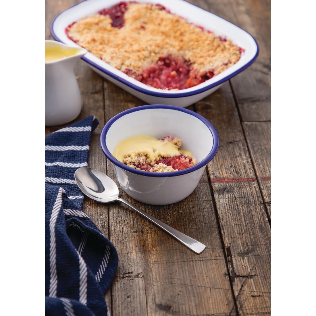 Olympia Enamel Pudding Bowls 155mm