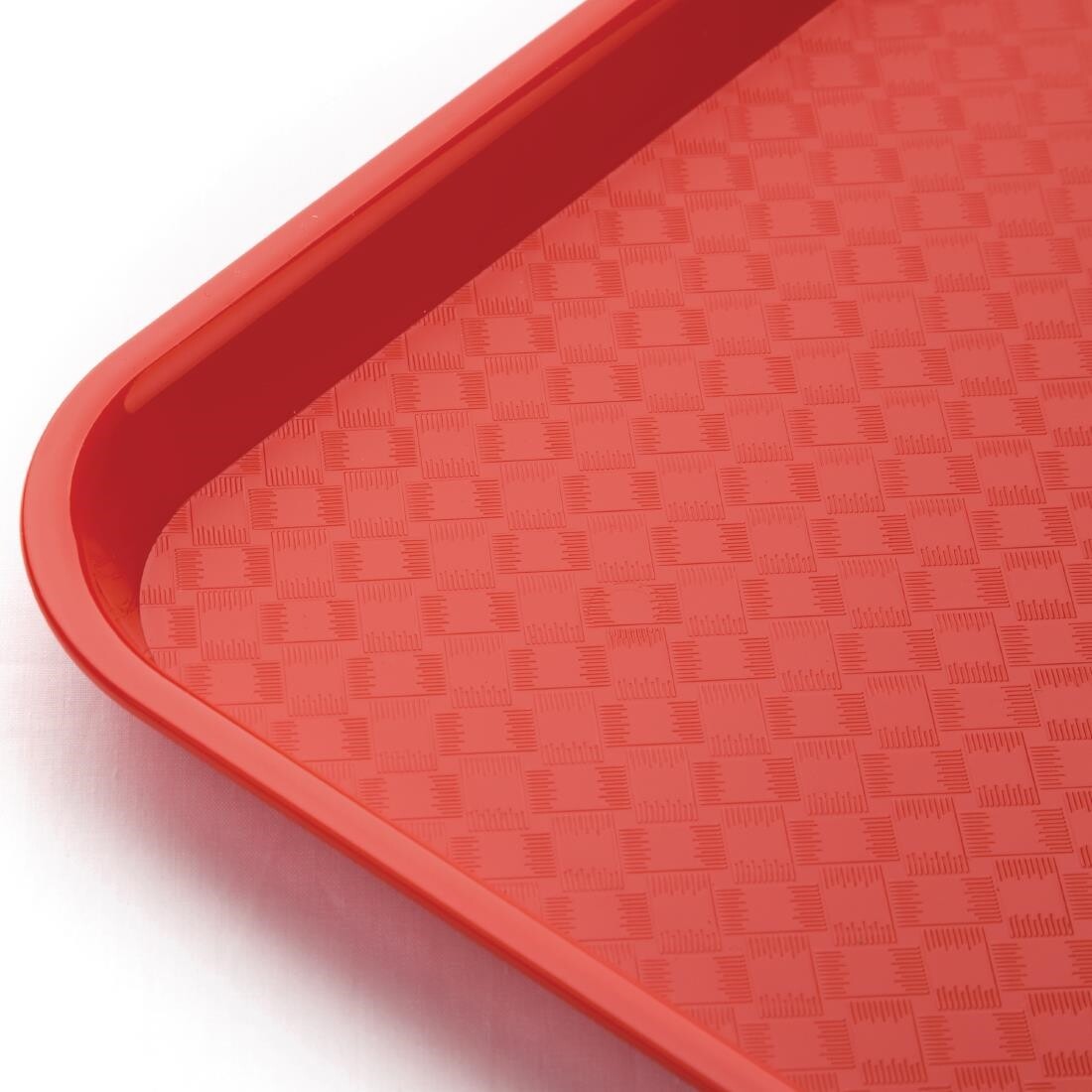 Kristallon Plastic Fast Food Tray Red Medium