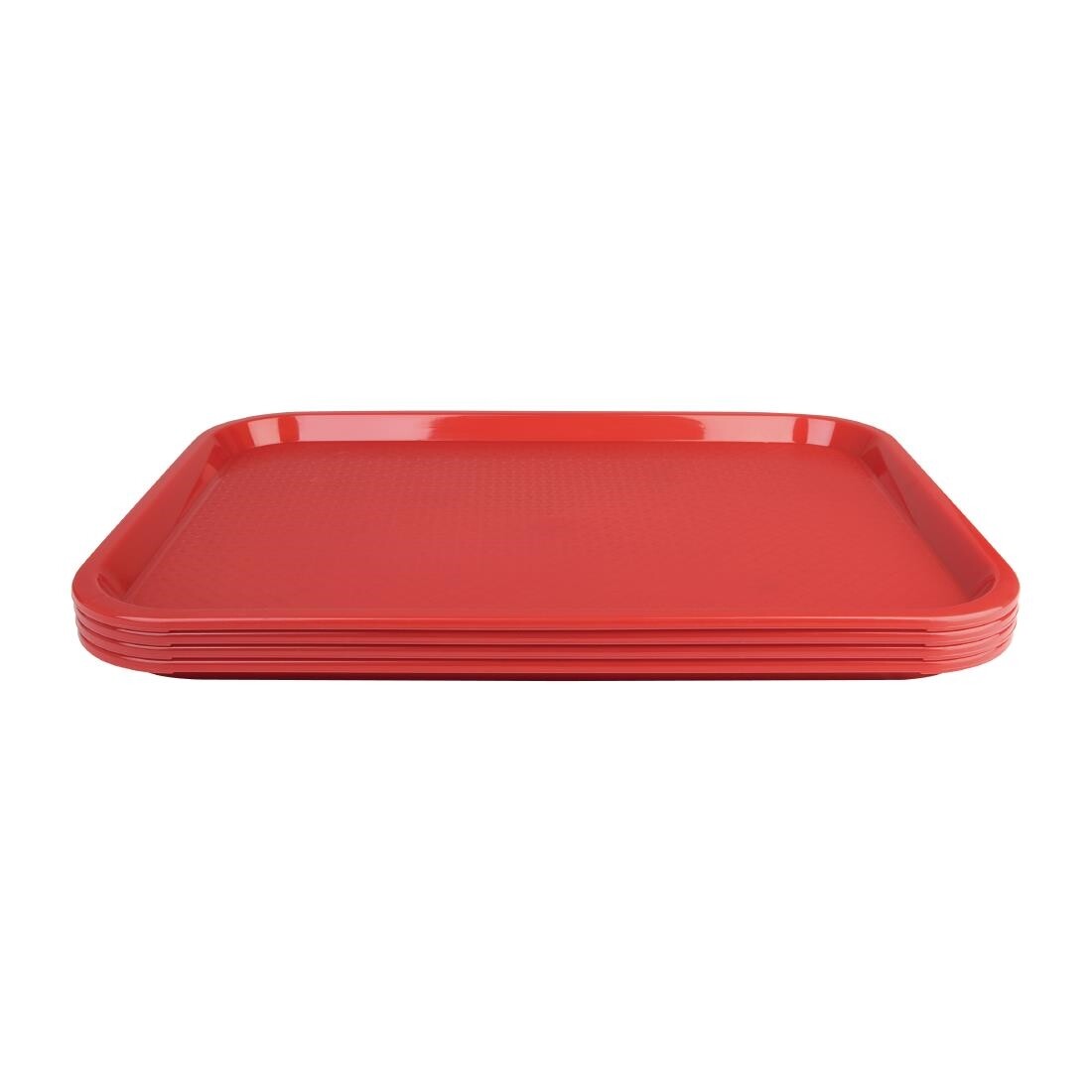 Kristallon Plastic Fast Food Tray Red Medium