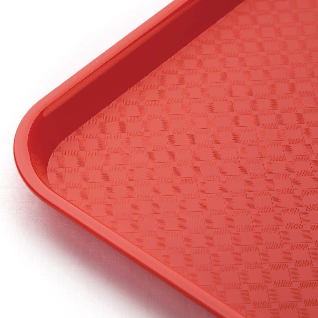 Kristallon Plastic Fast Food Tray Red Large