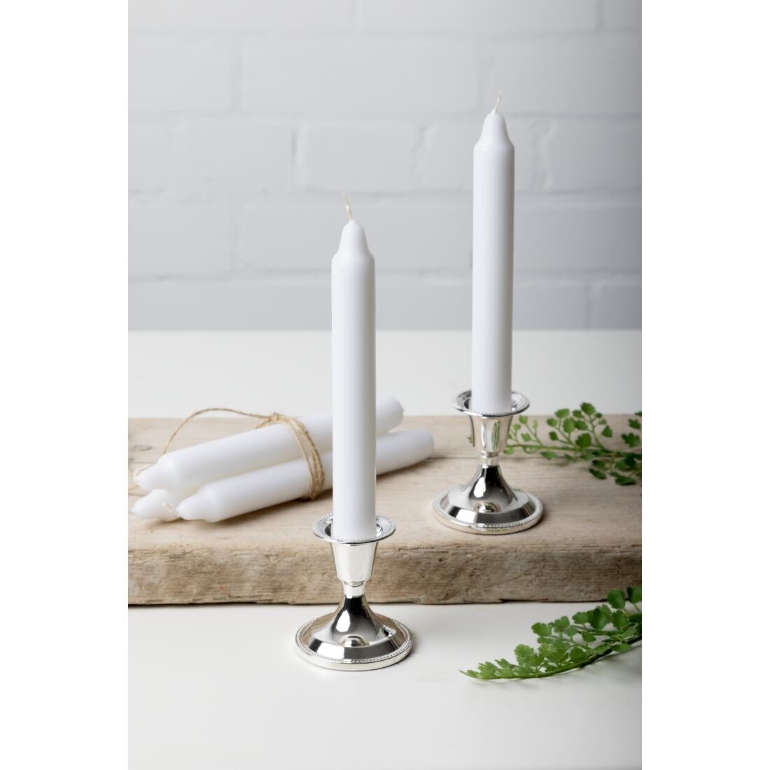 White Bistro 7inch Candles