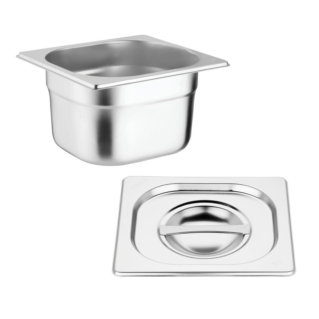 Vogue 1/6 Gastronorm Pans and Lids Set of 4
