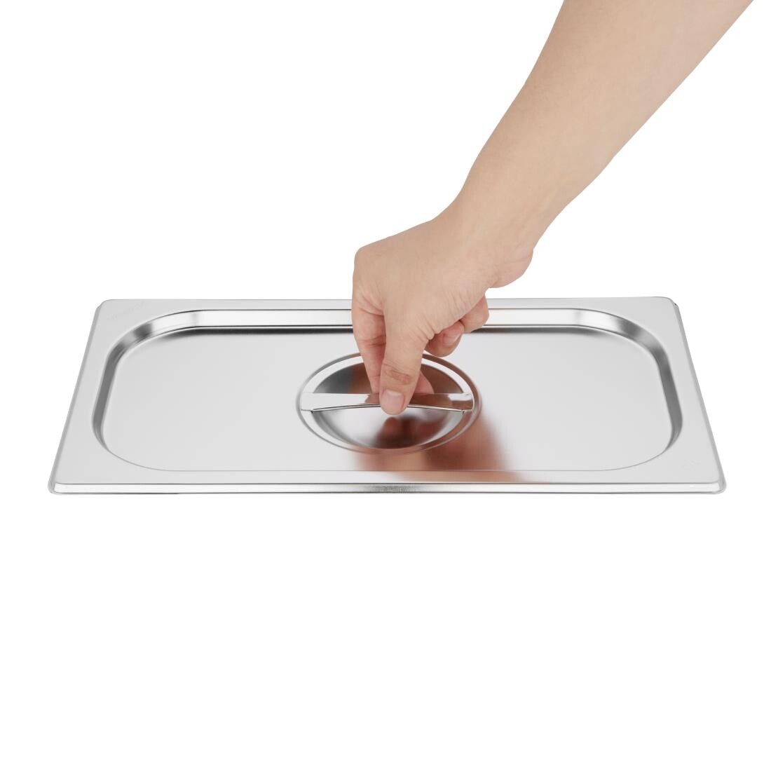 Vogue Stainless Steel Gastronorm Set 3 x 1/3 with Lids