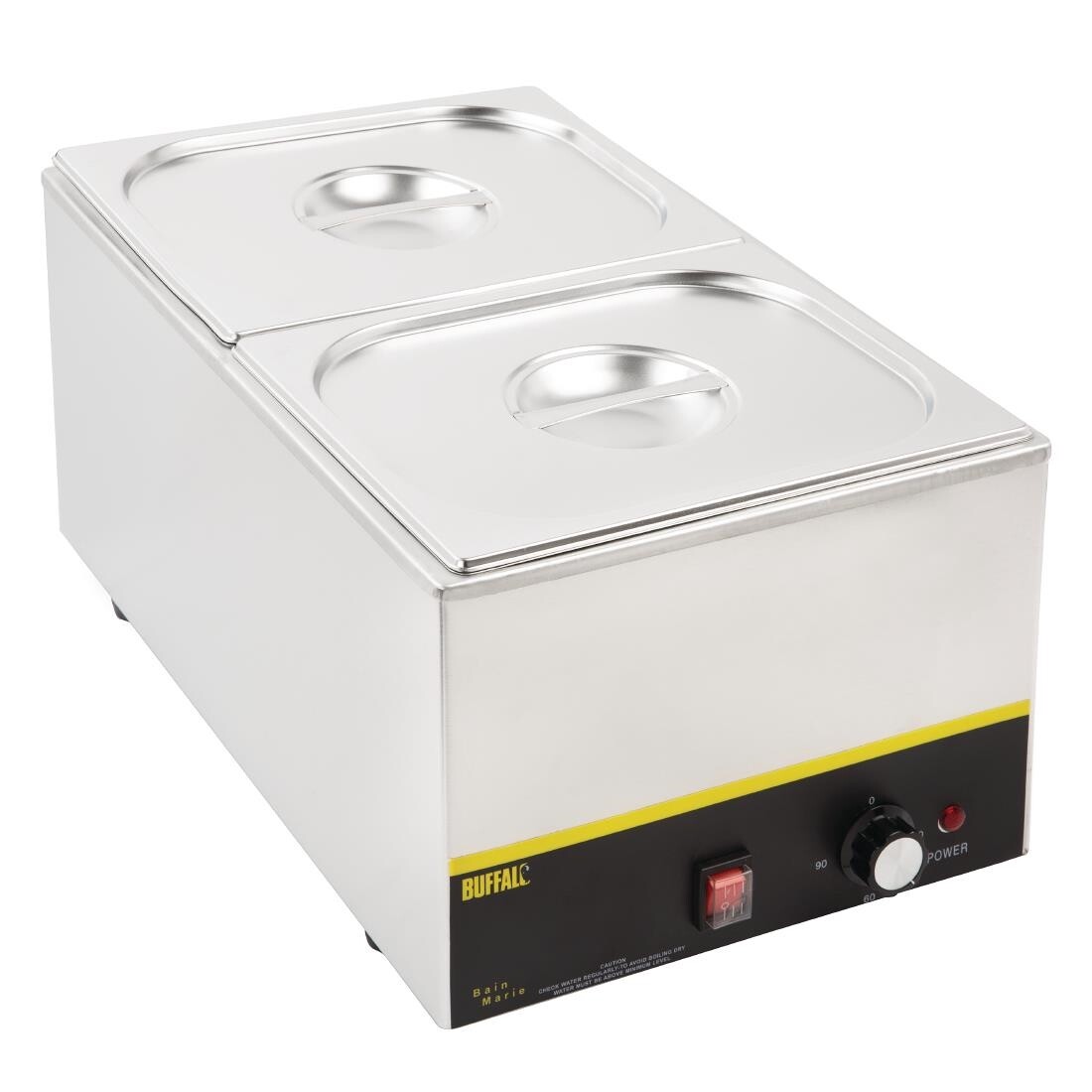 Vogue Stainless Steel Gastronorm Set 2 x 1/2 with Lids