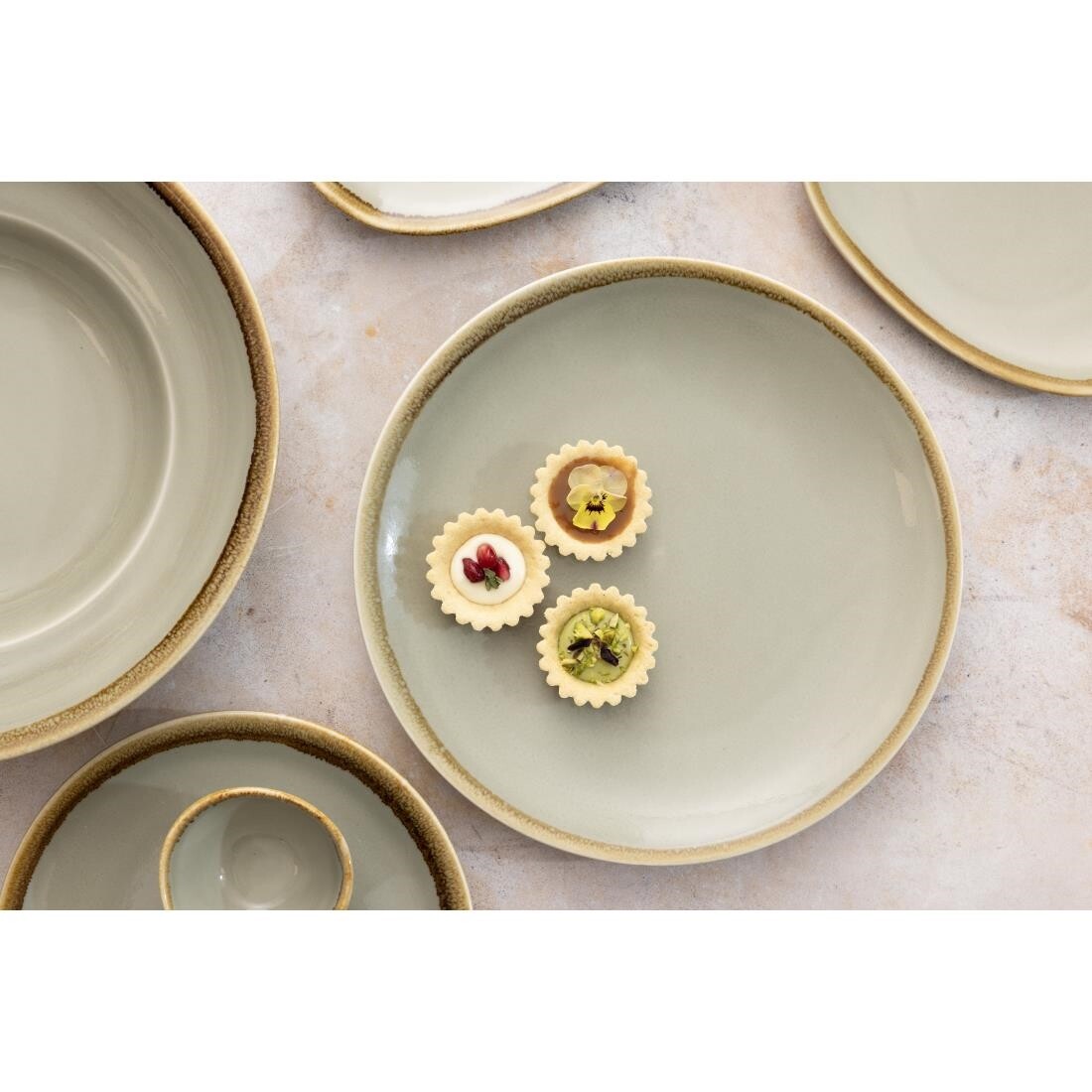 Olympia Kiln Round Coupe Plate Moss 230mm