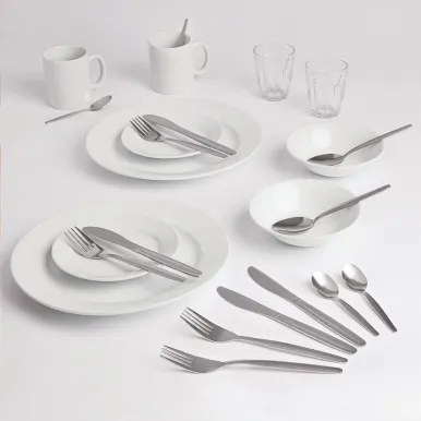 Student Accommodation Crockery and Cutlery Set