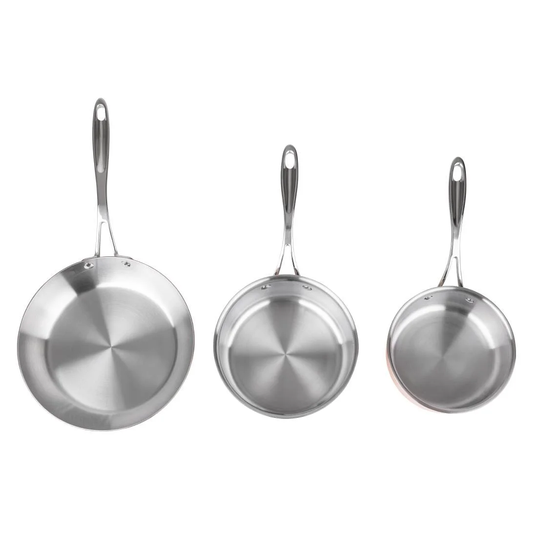 Vogue Cook Like A Pro 3-Piece Tri-Wall Copper Cookware Set - Image 4