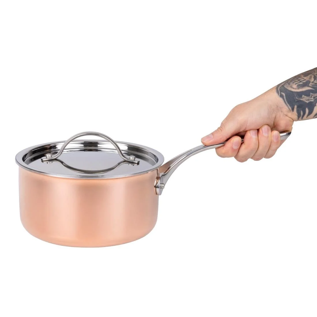 Vogue Cook Like A Pro 3-Piece Tri-Wall Copper Cookware Set - Image 10