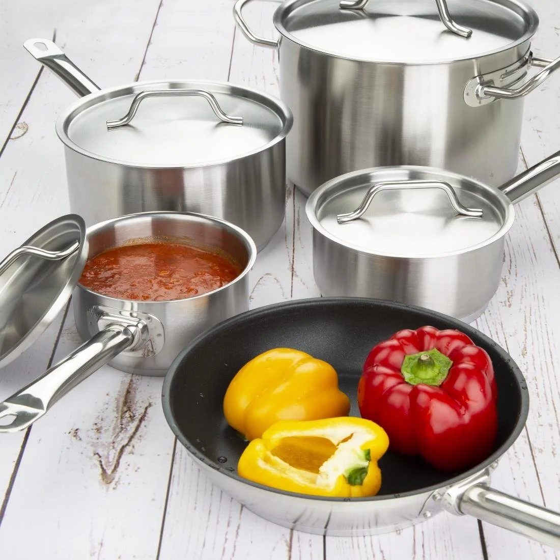 Vogue Cook Like A Pro 4-Piece Stainless Steel Cookware - Image 7