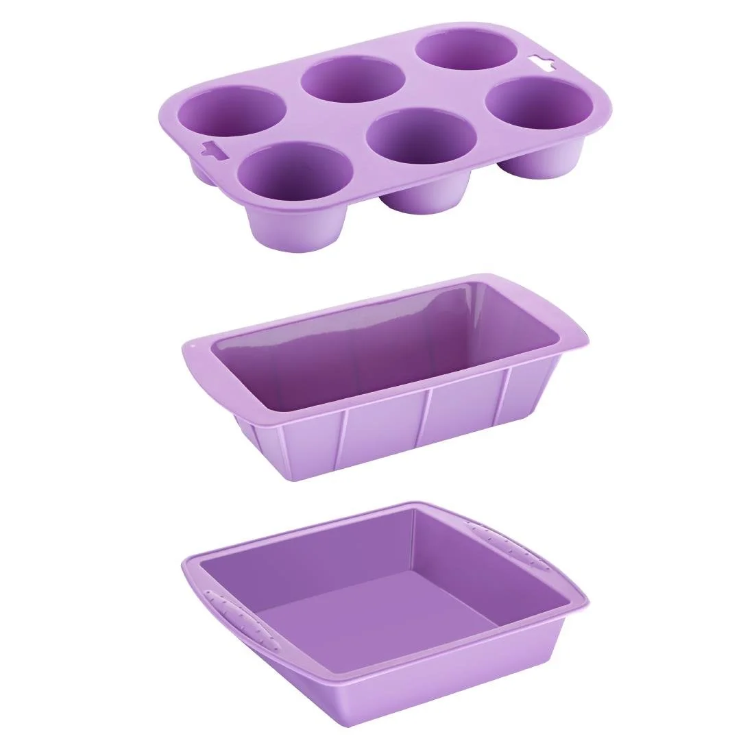 Hygiplas Flexible Silicone Purple Baking Set (3 Pack) - Image 1