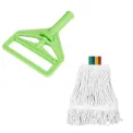 Jantex Connect Wide Kentucky Cotton Mop Head Green 400g - Image 1