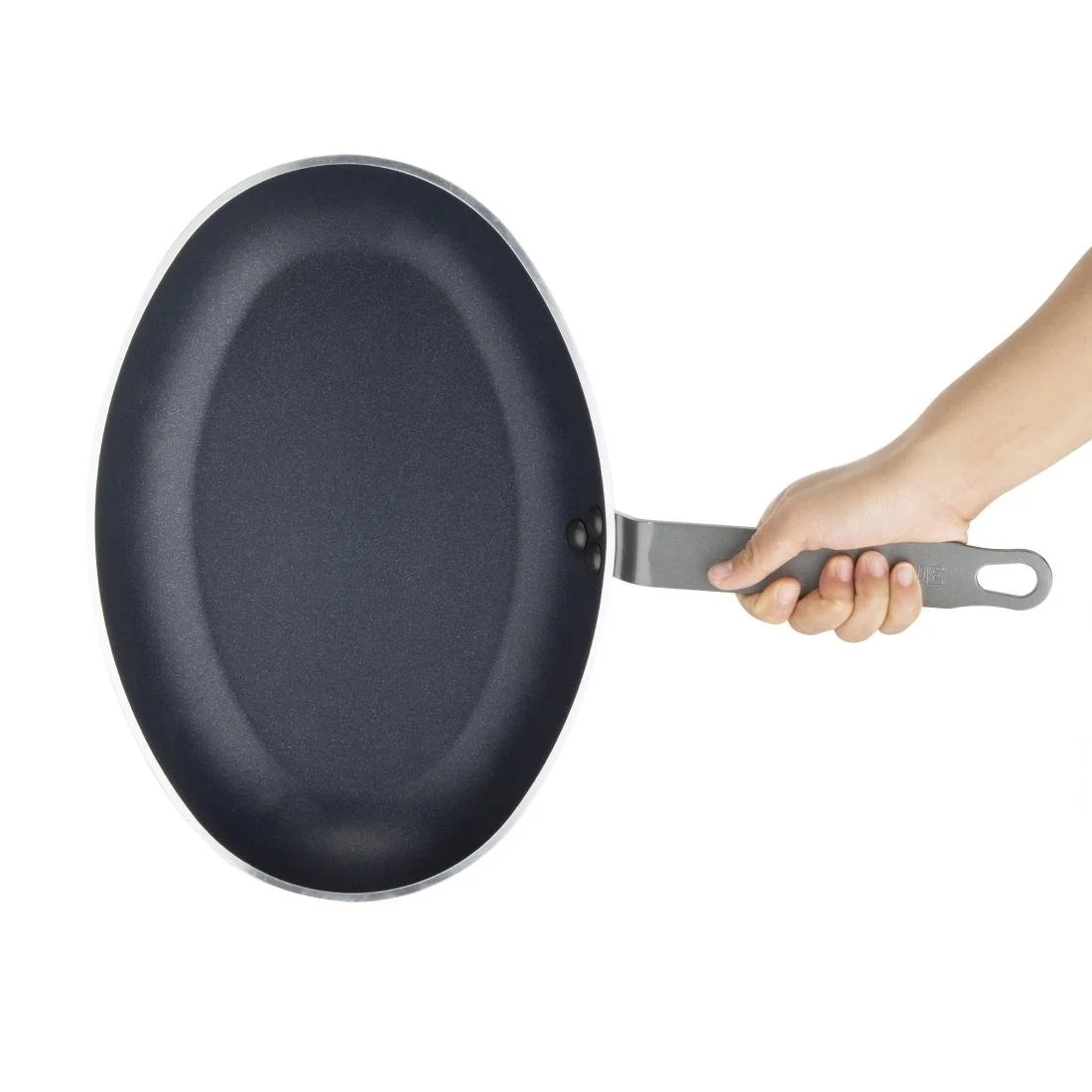 Vogue Aluminium Non-Stick Teflon Platinum Plus Oval Frying Pan 36cm - Image 3