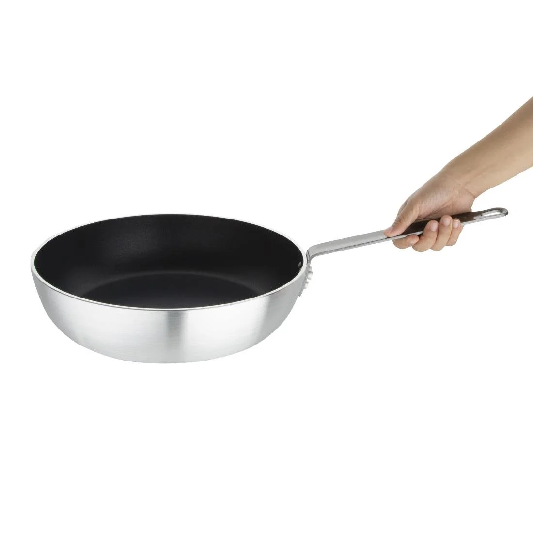 Vogue Aluminium Non-stick Teflon Platinum Plus Sauté Pan 319mm - Image 3