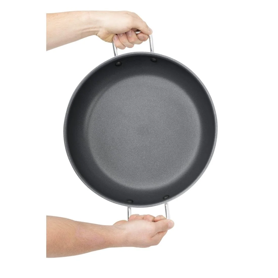 Vogue Aluminium Non-stick Teflon Platinum Plus Paella Pan 35cm - Image 10