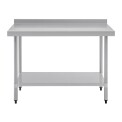 Vogue Stainless Steel Prep Table with Upstand 1200mm